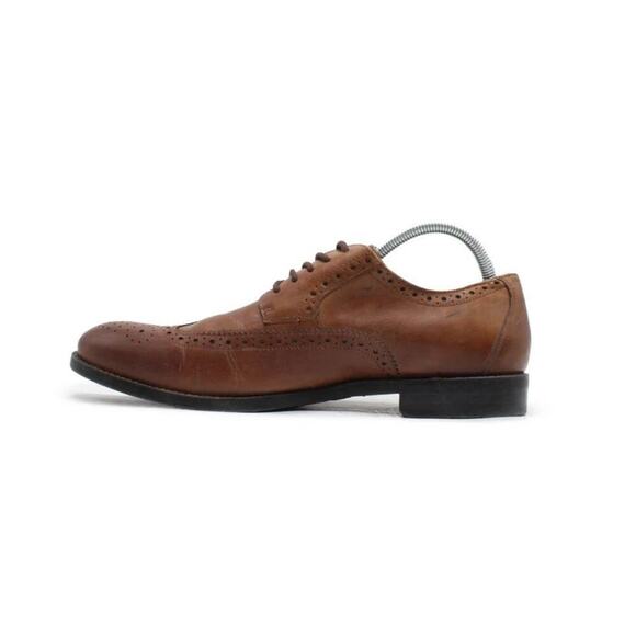Stacy Adams Brown Leather Dunbar Wingtip Oxford Cognac Dress Shoes Size 13 main image 4